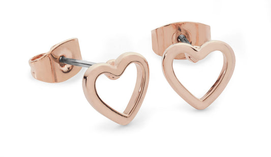 Tipperary Crystal Rose Gold Rose shaped Stud Earrings