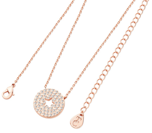 Tipperary Crystal Star Cut Out Rose Gold Pendant