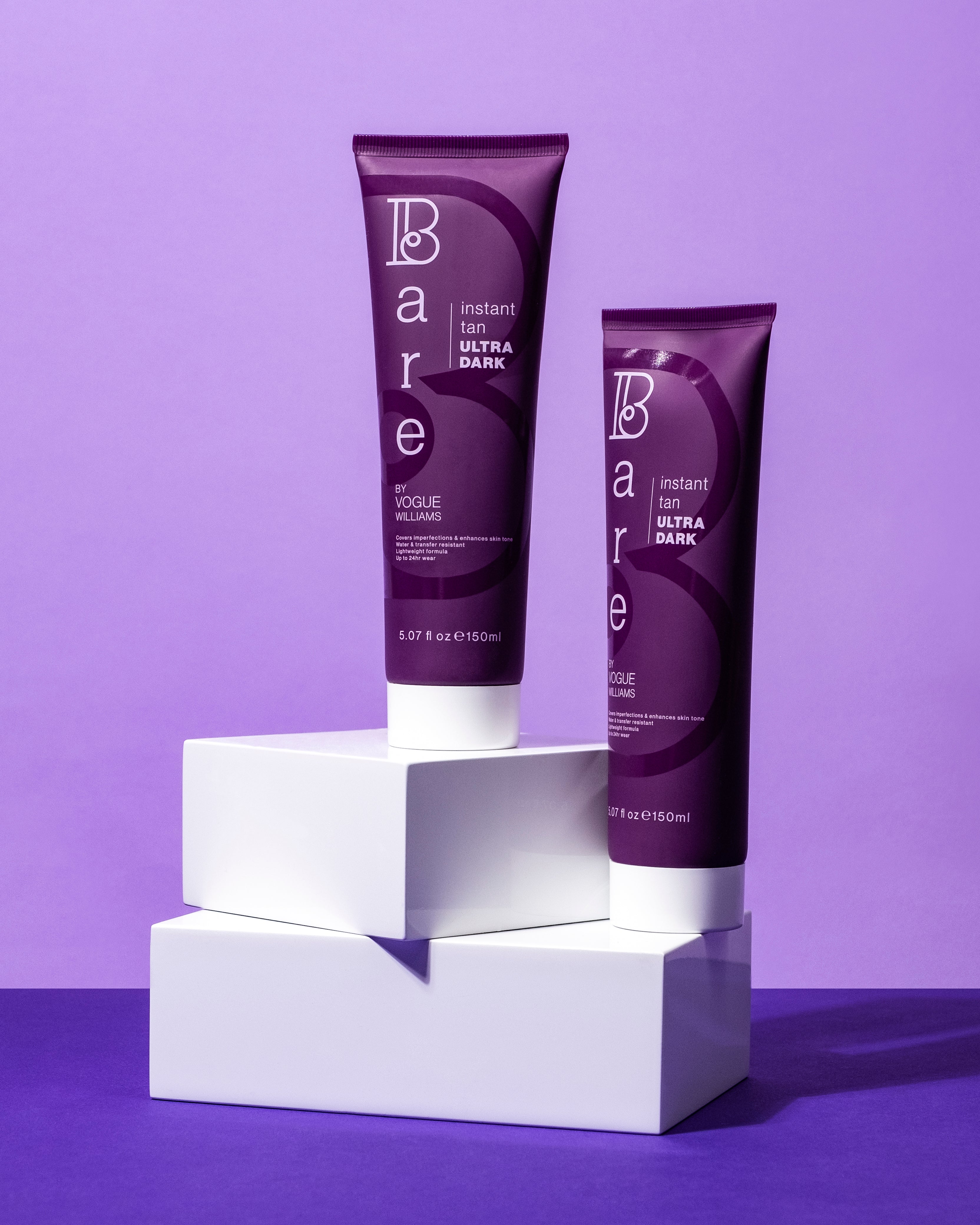 Bare By Vogue Instant Tan – Ultra Dark Selbstbräuner (150 Ml, Abwaschbar, Streifenfrei)