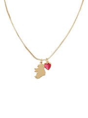 Betty and Biddy I heart Éire Map Necklace Gold