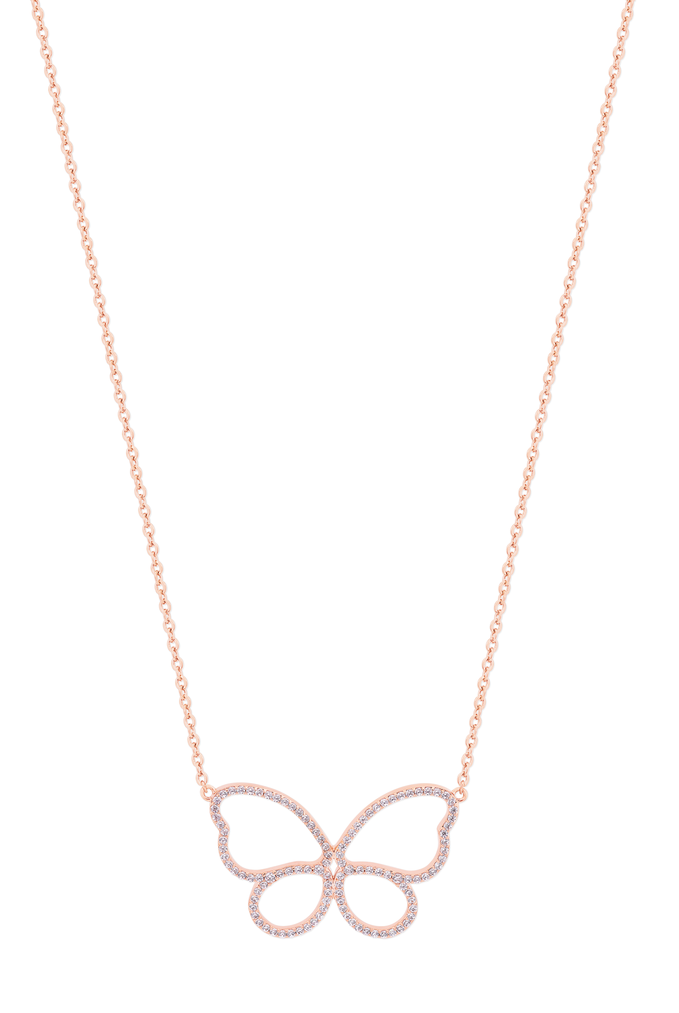 Tipperary Crystal Butterfly Collection Rose Gold Pendant