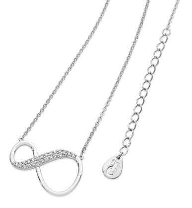 Tipperary Crystal Sterling Silver Infinity Pendant