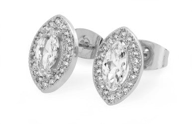 Tipperary Crystal Sterling Silver Marquise Cut Earrings