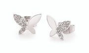 Tipperary Crystal Sterling Crystal Butterfly Half Pave Studs
