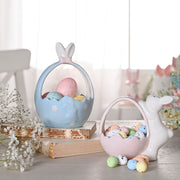 Blue Basket with Bunny Ears