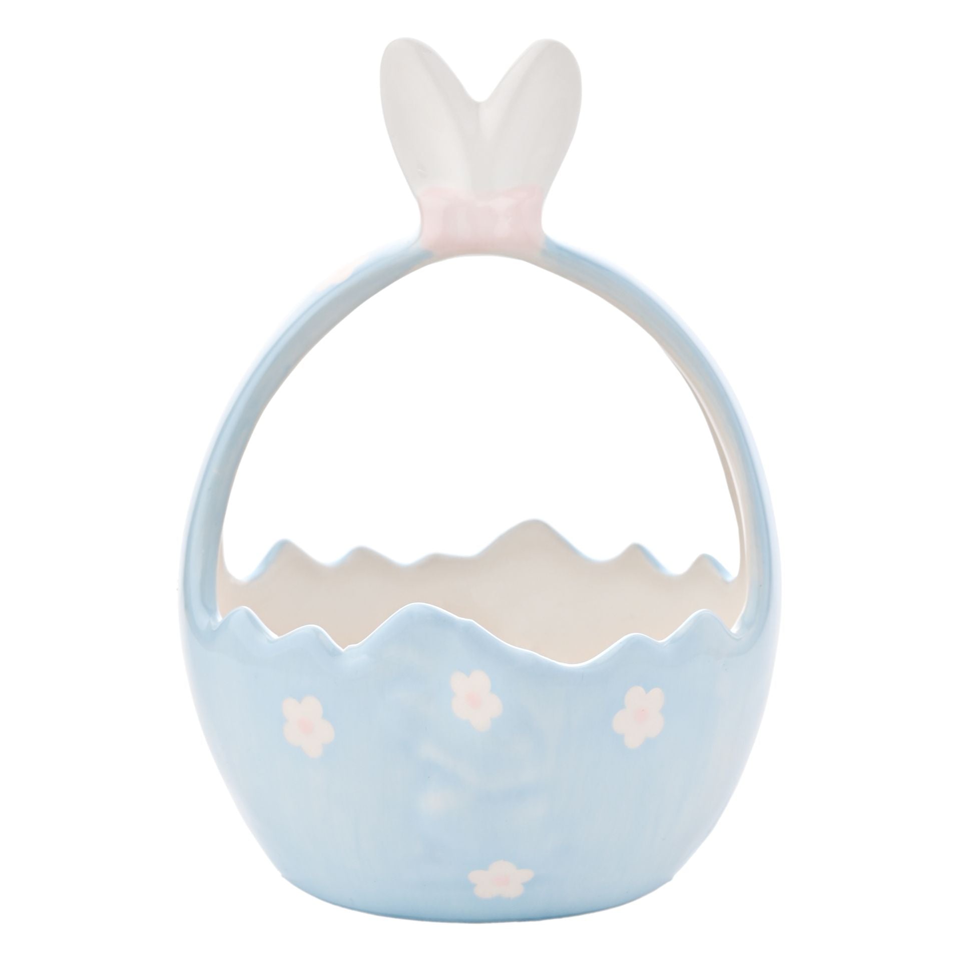 Blue Basket with Bunny Ears