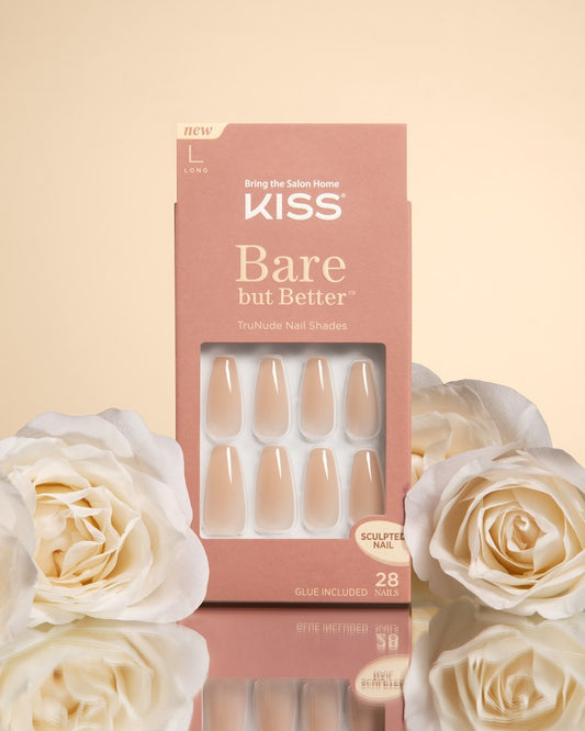 Kiss Barely There Nails Nude Glow Long