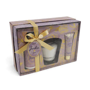 Tipperary Crystal Jardin Lavender 3 Piece Gift Set - Candle, Handcream and Pump
