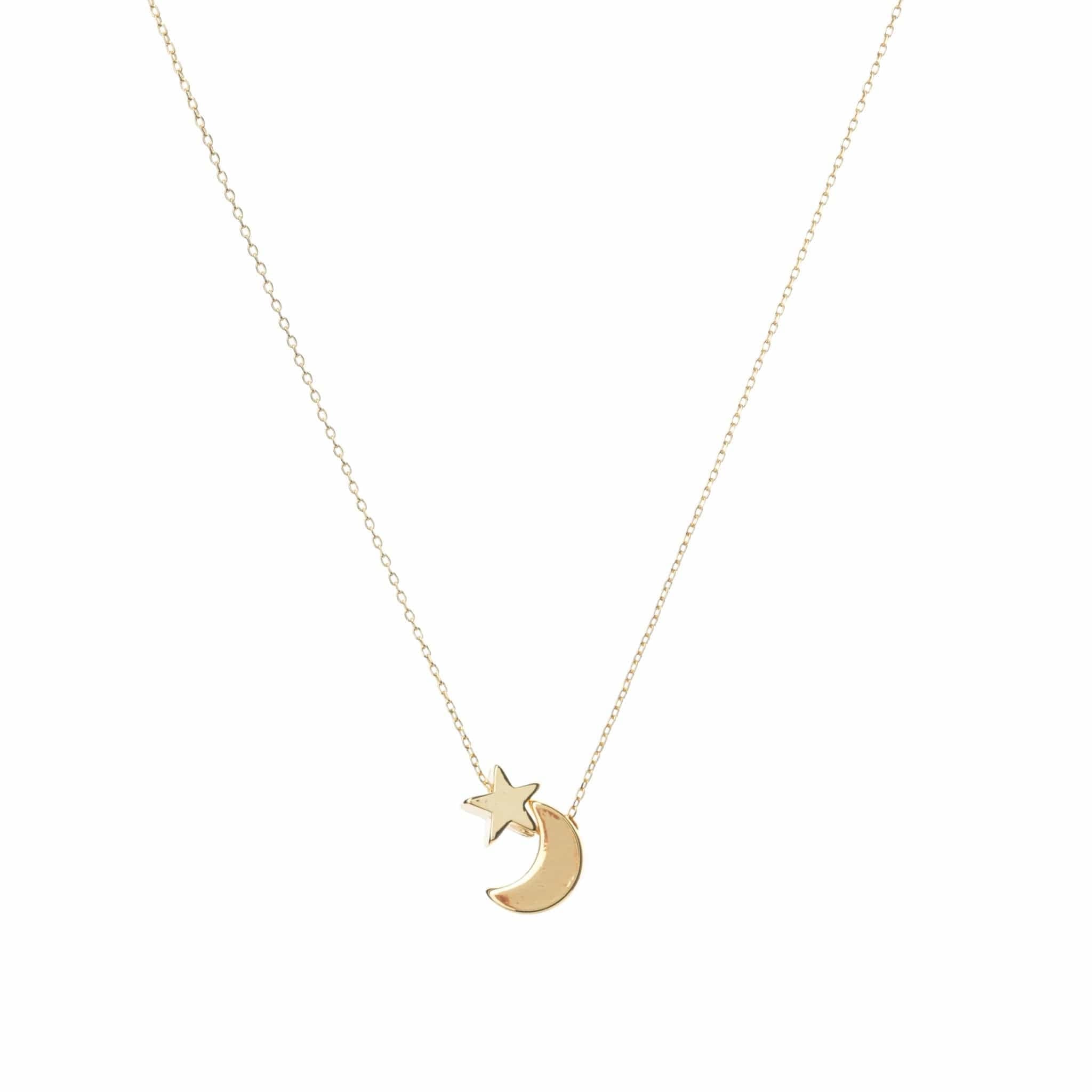 Betty & Biddy Stacked Moon and Star Necklace