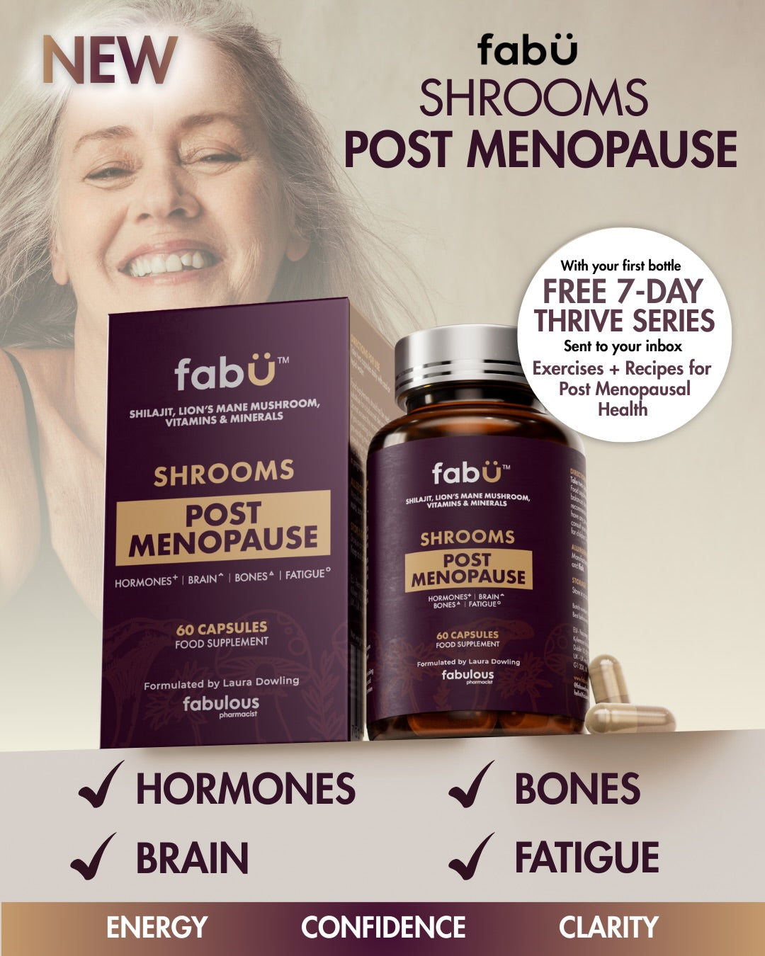 FabU Shrooms Post Menopause 60 caps