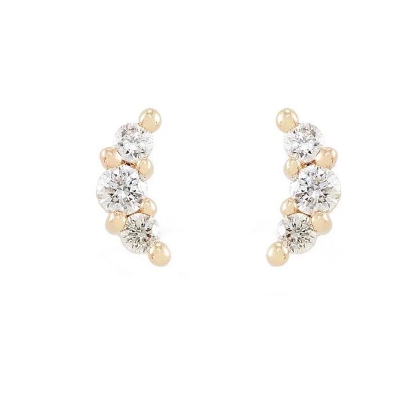 Betty & Biddy Curved Gem Stud