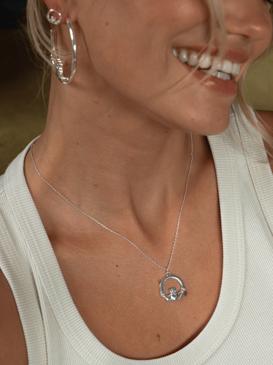 Betty & Biddy The Claddagh Stud Earrings Silver