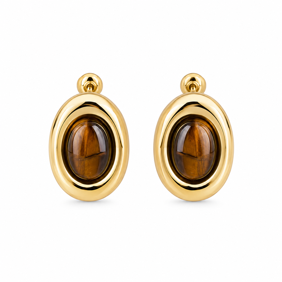 Betty & Biddy Tiger Eye Stud Earrings