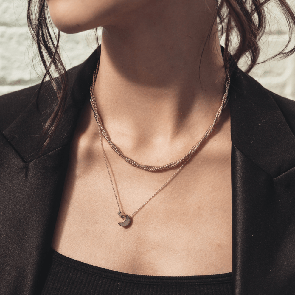 Betty & Biddy Stacked Moon and Star Necklace