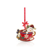 Tipperary Crystal Santa in a Teacup Sparkle Decoration