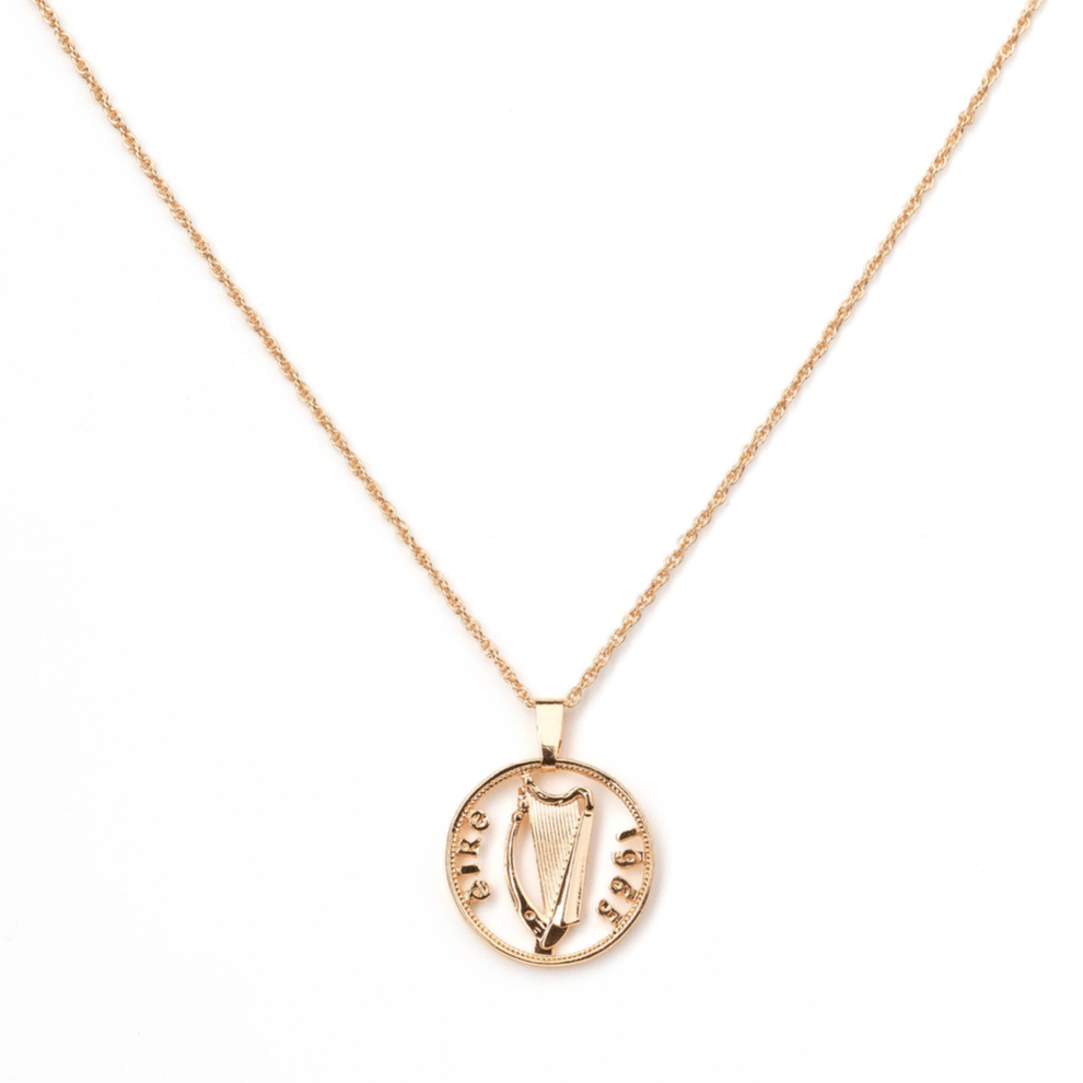Betty and Biddy Harp Coin Necklace