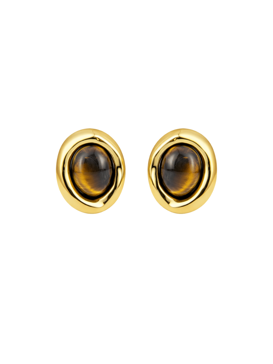 Betty & Biddy Alix Brown Stud Earrings