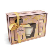 Tipperary Crystal Jardin Wild Rose 3 Piece Gift Set - candle, handcream and pump