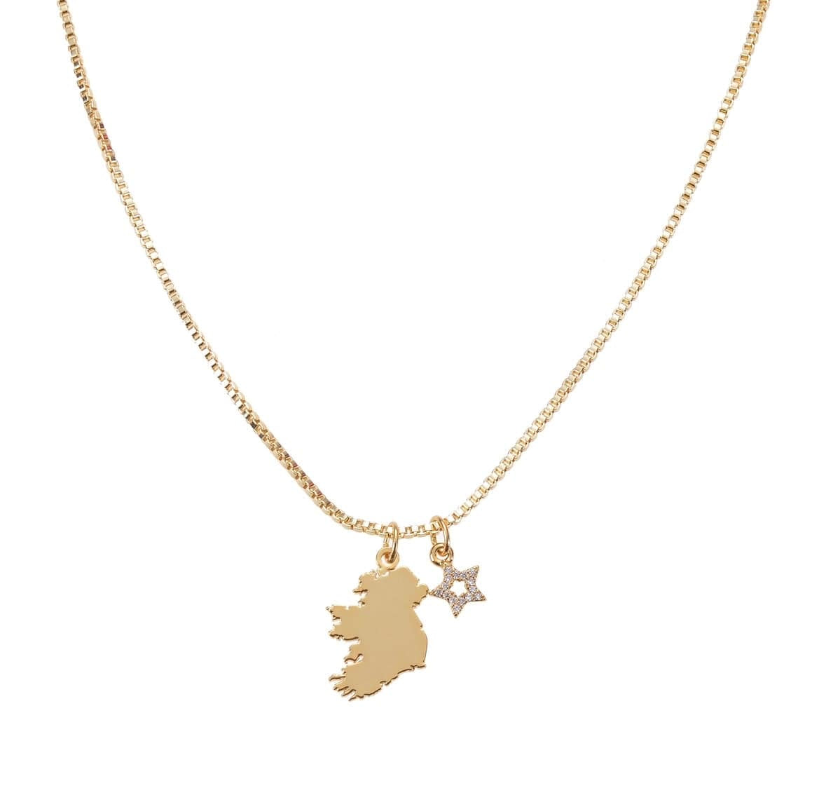 Betty and Biddy Star Éire Map Necklace