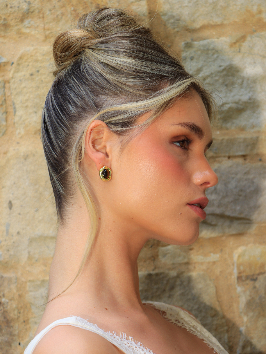 Betty & Biddy Tiger Eye Stud Earrings
